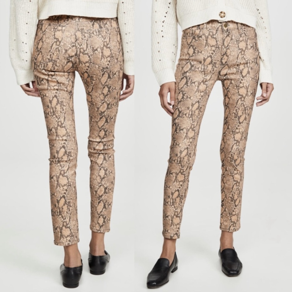 FRAME Le High Skinny Crop‎ Snake Effect size 24